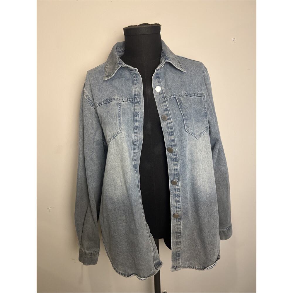 Liu-yi Denim‎ Shirt/Jacket Light Wash Medium Outdoors Layering